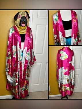 Fab af, printed robe with pockets!!